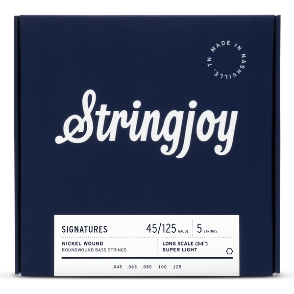 Stringjoy BA45125LS Signatures 5-String Bass Guitar String Set 45-125