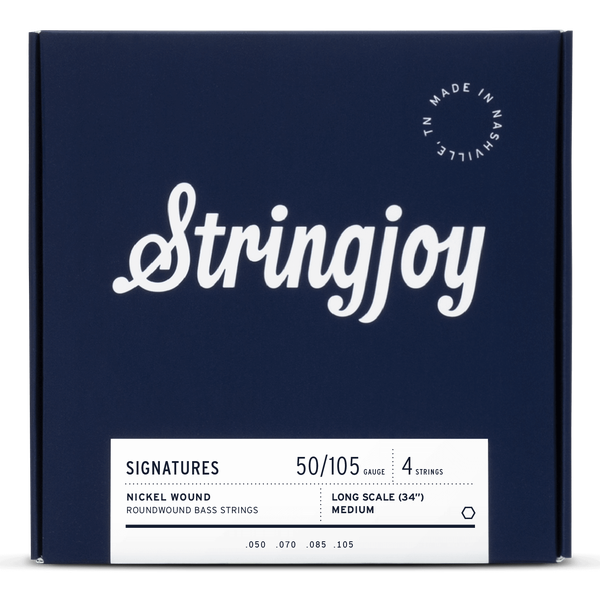 Stringjoy BA50105LS Signatures 4-String Bass Guitar String Set 50-105