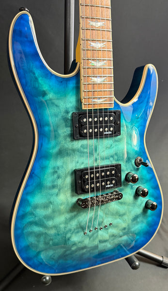 Schecter Omen Extreme-6 Electric Guitar Ocean Blue Burst Finish