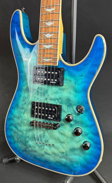 Schecter Omen Extreme-6 Electric Guitar Ocean Blue Burst Finish