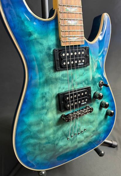Schecter Omen Extreme-6 Electric Guitar Ocean Blue Burst Finish
