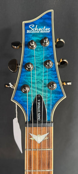 Schecter Omen Extreme-6 Electric Guitar Ocean Blue Burst Finish