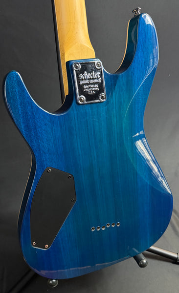 Schecter Omen Extreme-6 Electric Guitar Ocean Blue Burst Finish