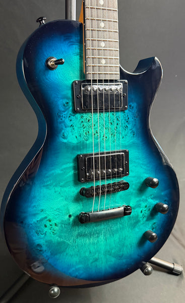 Schecter Solo-II Standard Electric Guitar Ocean Blue Burst Burl Finish