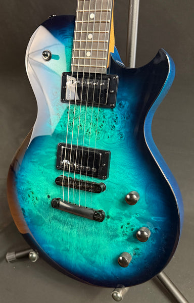 Schecter Solo-II Standard Electric Guitar Ocean Blue Burst Burl Finish