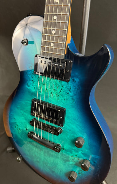 Schecter Solo-II Standard Electric Guitar Ocean Blue Burst Burl Finish