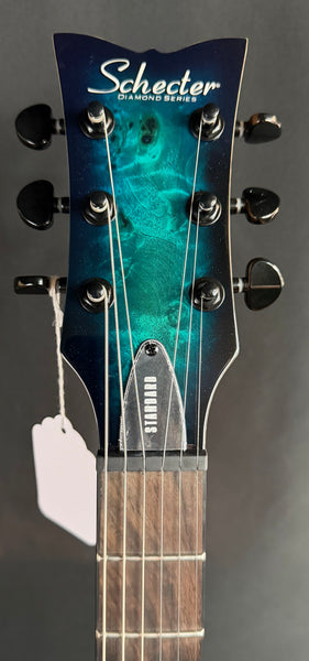 Schecter Solo-II Standard Electric Guitar Ocean Blue Burst Burl Finish