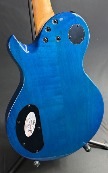 Schecter Solo-II Standard Electric Guitar Ocean Blue Burst Burl Finish