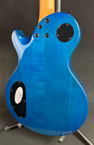 Schecter Solo-II Standard Electric Guitar Ocean Blue Burst Burl Finish