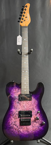 Schecter PT Standard Electric Guitar Purple Burst Burl Finish