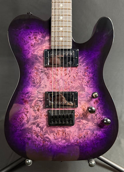 Schecter PT Standard Electric Guitar Purple Burst Burl Finish