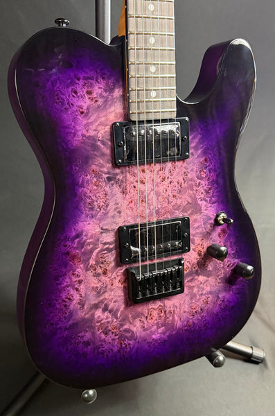 Schecter PT Standard Electric Guitar Purple Burst Burl Finish