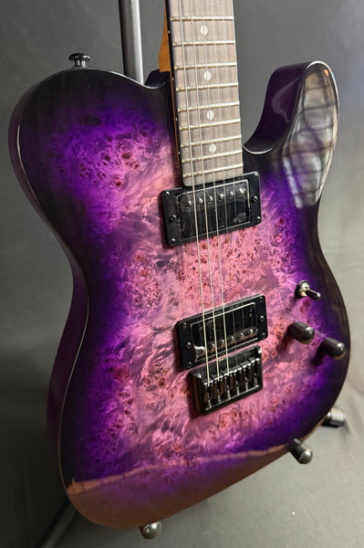 Schecter PT Standard Electric Guitar Purple Burst Burl Finish
