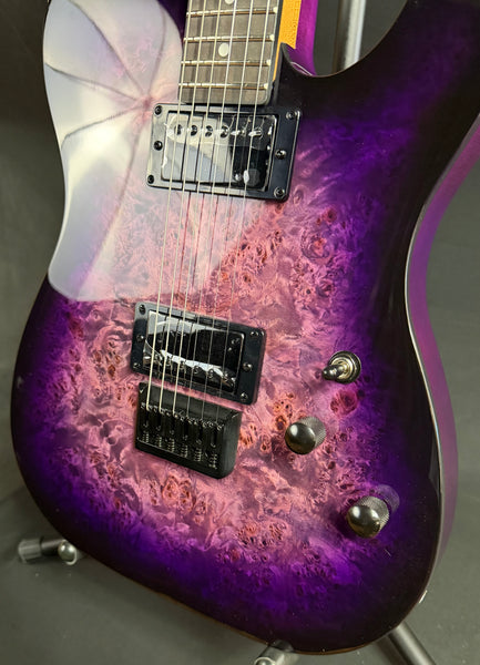 Schecter PT Standard Electric Guitar Purple Burst Burl Finish