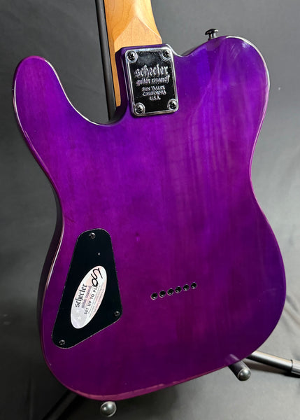 Schecter PT Standard Electric Guitar Purple Burst Burl Finish