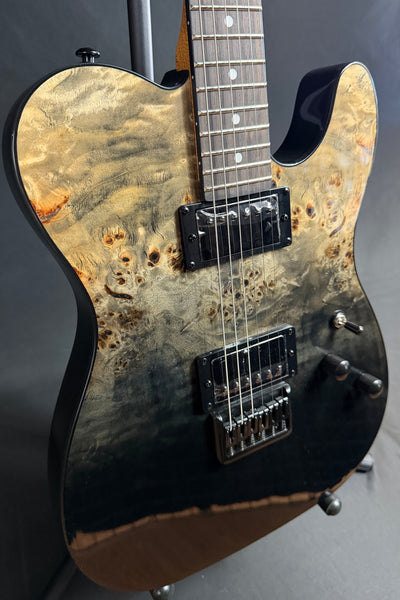 Schecter PT Standard Electric Guitar Black Fade Burst Burl Finish