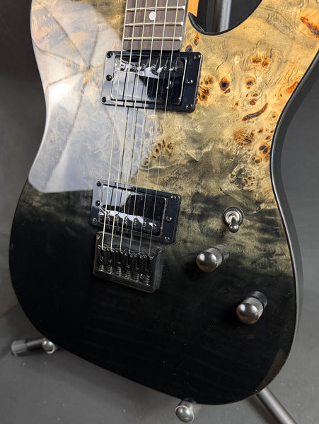 Schecter PT Standard Electric Guitar Black Fade Burst Burl Finish