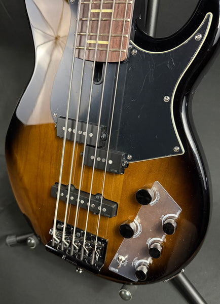 Yamaha BB735A Broad Bass 5-String Bass Guitar Dark Coffee Sunburst w/ Gig Bag (112)