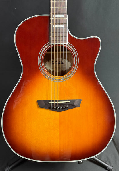 D'Angelico Premier Gramercy Grand Auditorium Cutaway Acoustic-Electric Guitar Iced Tea Burst (470)