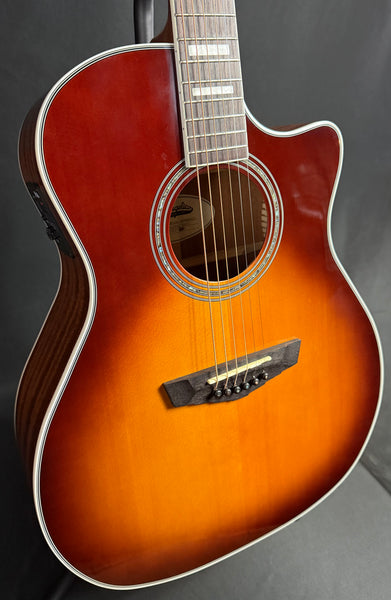 D'Angelico Premier Gramercy Grand Auditorium Cutaway Acoustic-Electric Guitar Iced Tea Burst (470)