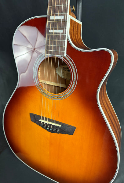 D'Angelico Premier Gramercy Grand Auditorium Cutaway Acoustic-Electric Guitar Iced Tea Burst (470)