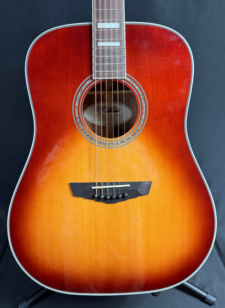 D'Angelico Premier Lexington Dreadnought Acoustic-Electric Guitar Iced Tea Burst (661)