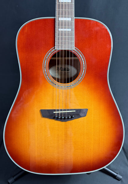 D'Angelico Premier Lexington Dreadnought Acoustic-Electric Guitar Iced Tea Burst (063)