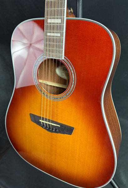 D'Angelico Premier Lexington Dreadnought Acoustic-Electric Guitar Iced Tea Burst (063)