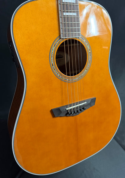 D'Angelico Premier Lexington Dreadnought Acoustic-Electric Guitar Vintage Natural (480)