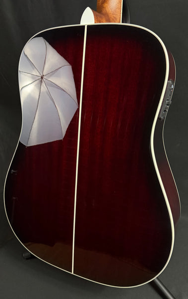 D'Angelico Premier Lexington Dreadnought Acoustic-Electric Guitar Trans Black Cherry (655)
