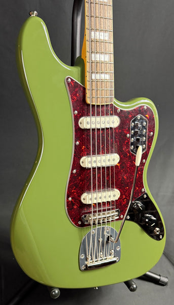 Squier FSR Classic Vibe Bass VI Electric Guitar Olive Finish w/ Matching Headstock