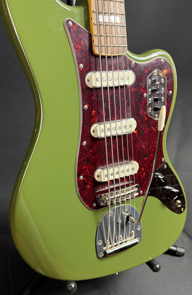 Squier FSR Classic Vibe Bass VI Electric Guitar Olive Finish w/ Matching Headstock