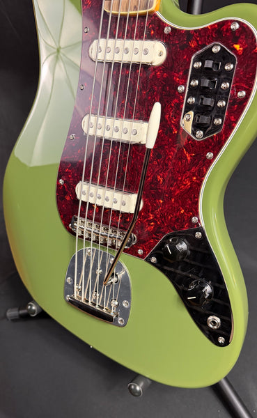 Squier FSR Classic Vibe Bass VI Electric Guitar Olive Finish w/ Matching Headstock