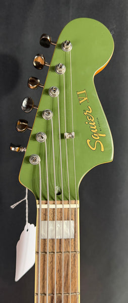 Squier FSR Classic Vibe Bass VI Electric Guitar Olive Finish w/ Matching Headstock