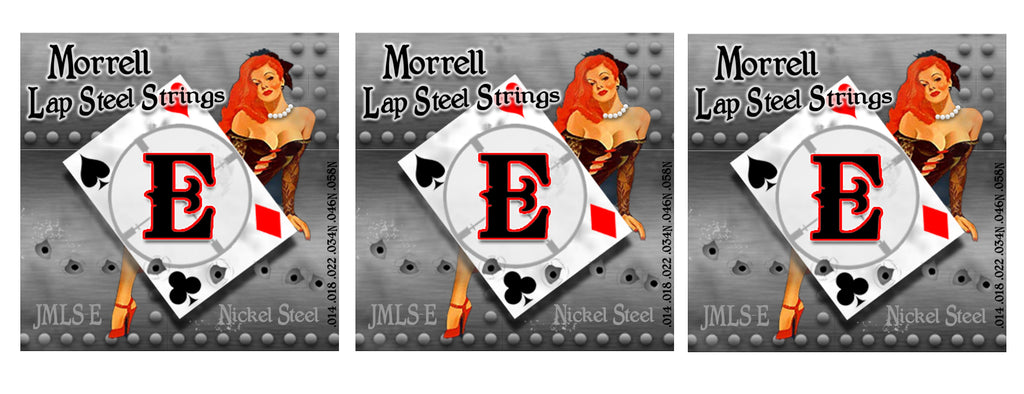 Morrell JMLS-E Premium 6-String Lap Steel Guitar Strings for E-Tuning (3 Pack)