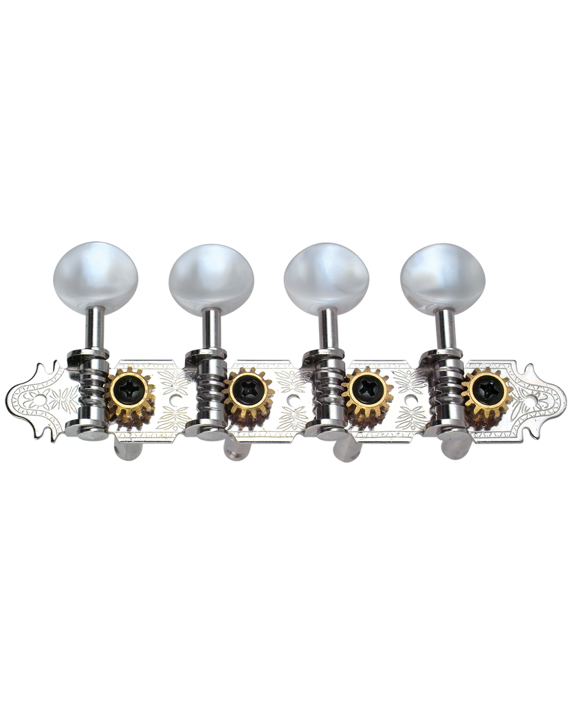 Golden Gate M-121 A-Style Mandolin Tuners -2 Planks (4+4) - Nickel Finish