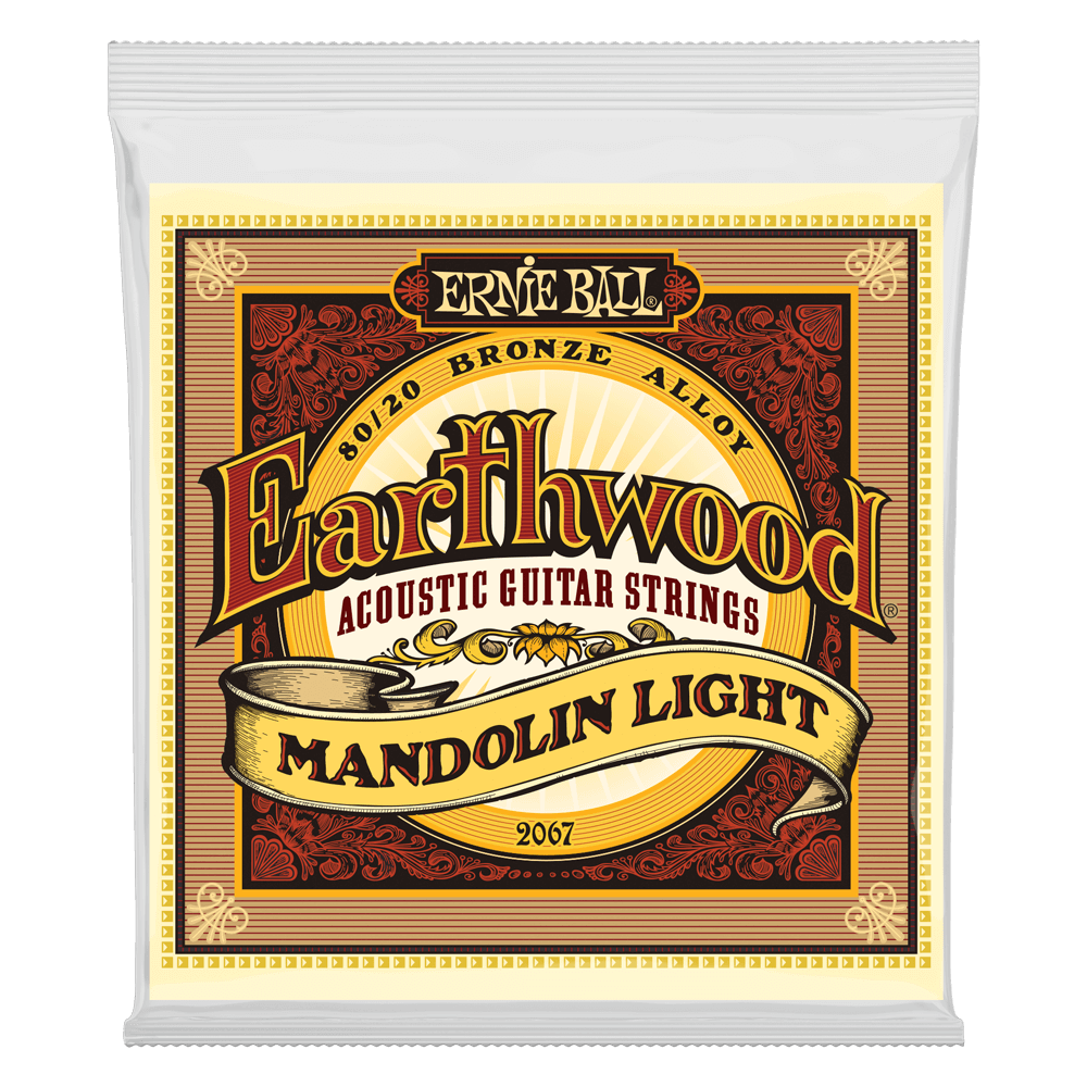 Ernie Ball 2067 Earthwood Mandolin Strings Light Bronze Loop End 9-34