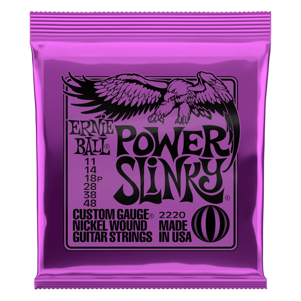 Ernie Ball 2220 Power Slinky Nickel Electric Guitar Strings 11-48