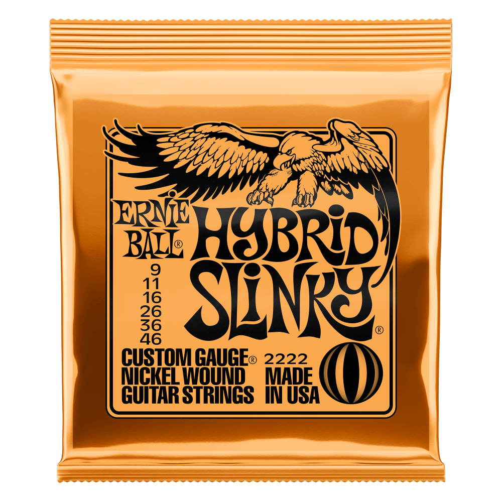 Ernie Ball 2222 Hybrid Slinky Nickel Electric Guitar Strings 9-46