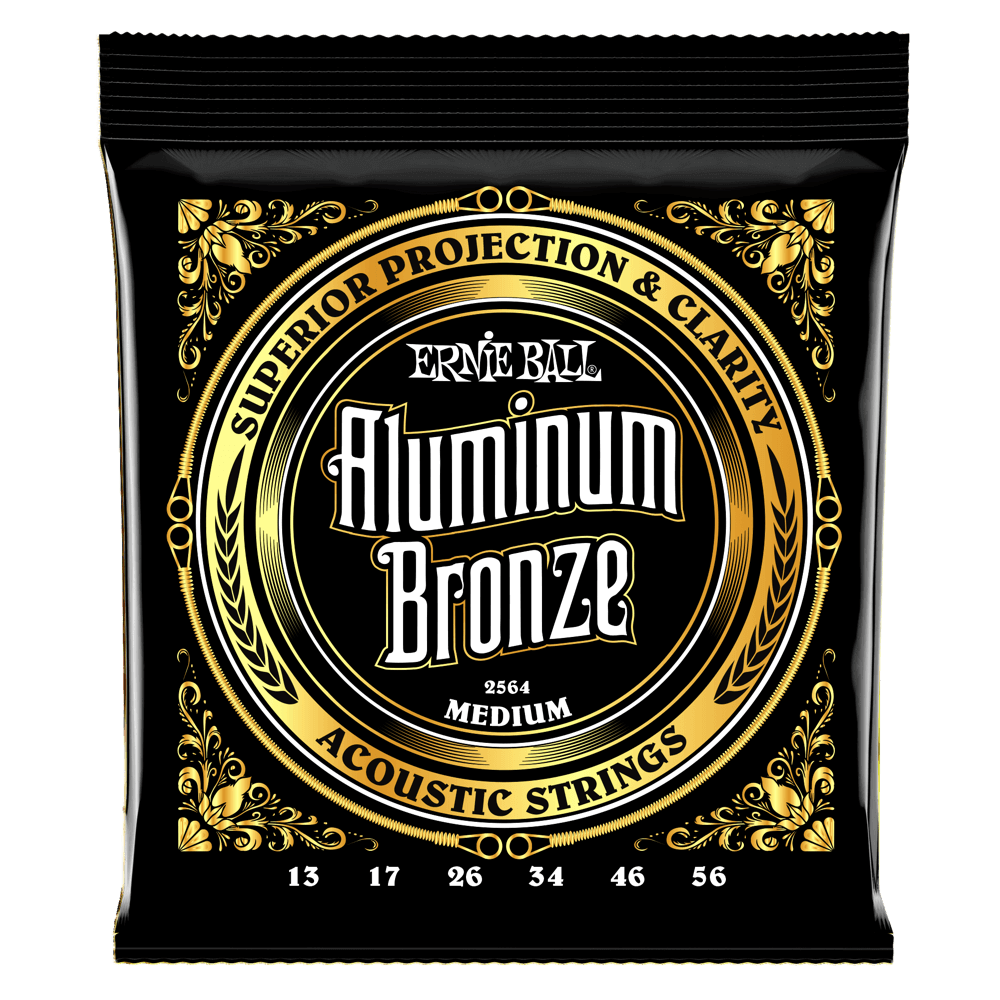 Ernie Ball 2564 Aluminum Bronze Acoustic Guitar Strings Medium 13-56