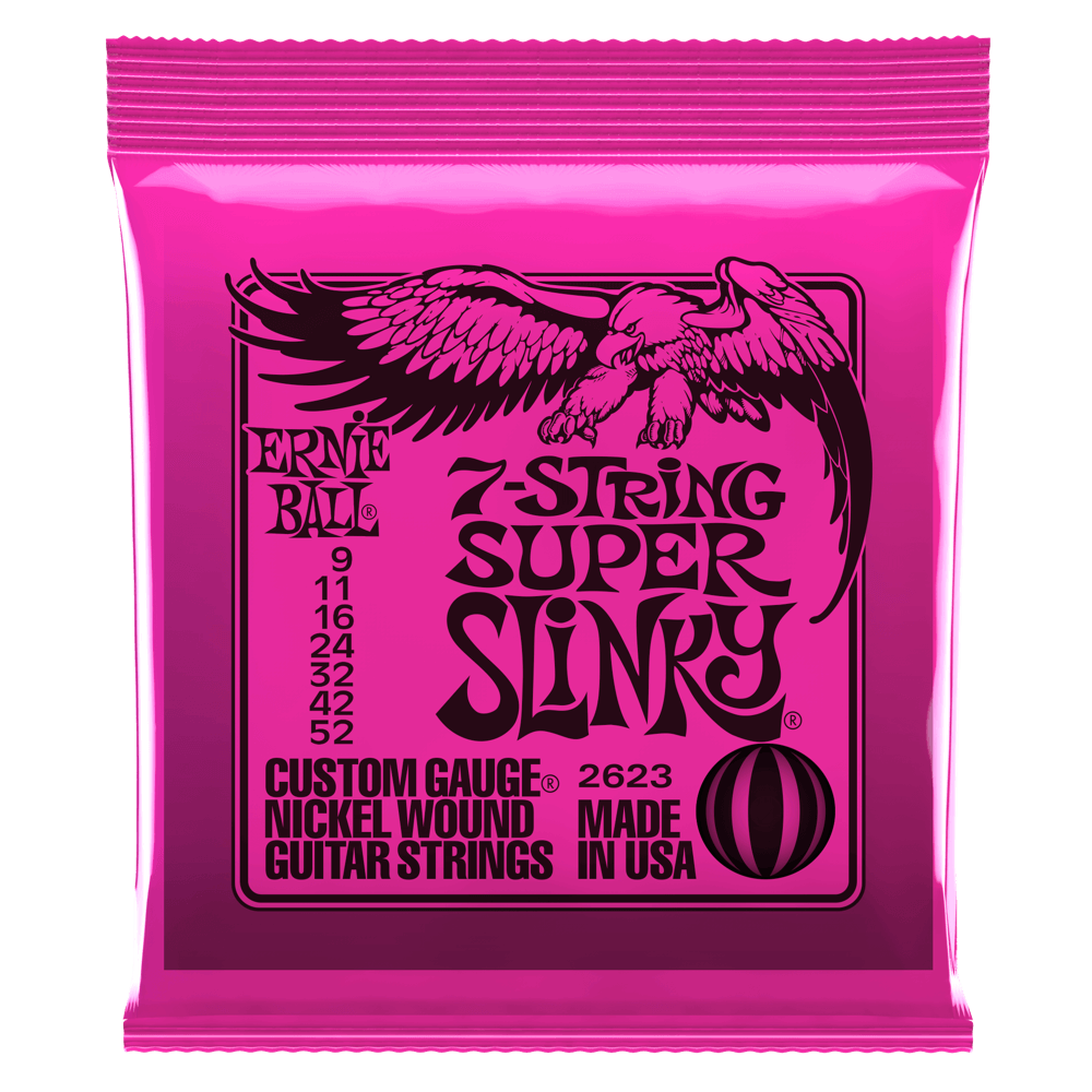 Ernie Ball 2623 7-String Super Slinky Electric Guitar Strings 9-52