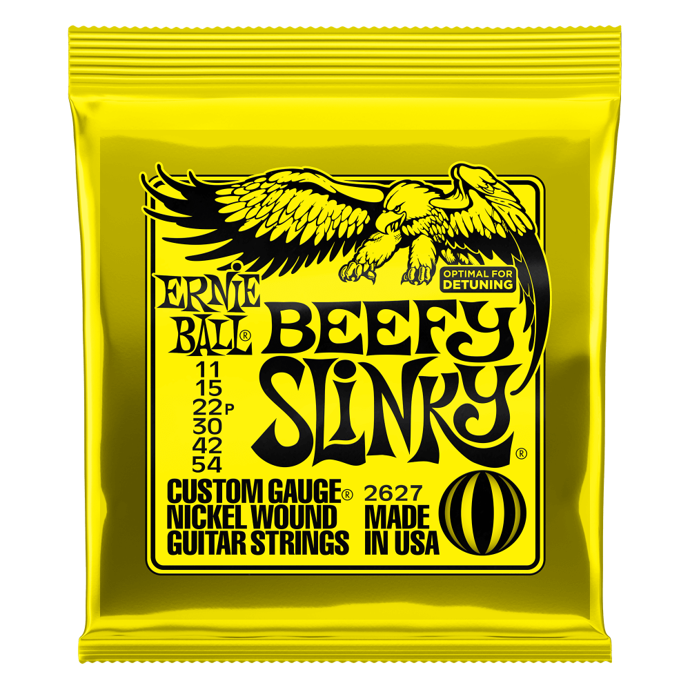 Ernie Ball 2627 Beefy Slinky Nickel Electric Guitar Strings 11-54