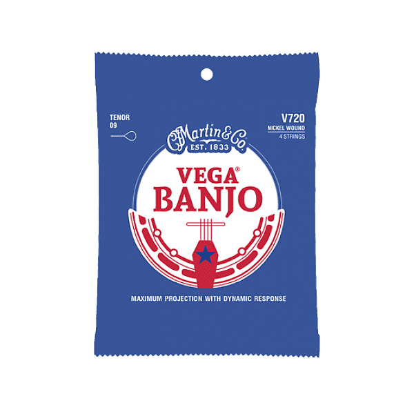 Martin V720 Vega Tenor Banjo Strings Nickel 9-30
