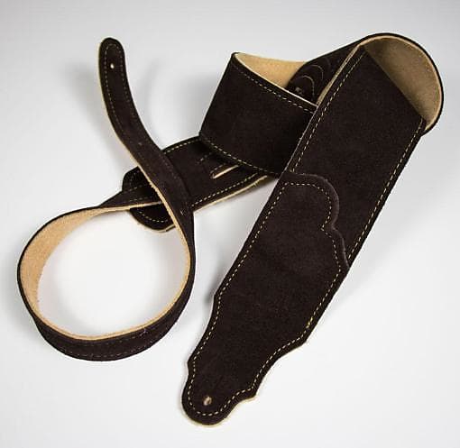 Franklin Straps FSS-CH-G 2" Original Suede Guitar Strap - Chocolate