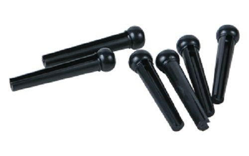 Golden Gate F-3608 ABS Acoustic Guitar Bridge Pin (Set of 6) Black