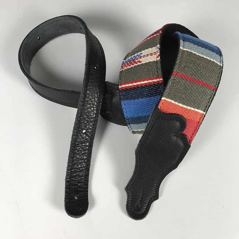 Franklin Straps CD2-SB-BK 2" Saddle Blanket Guitar Strap w/ Leather Ends