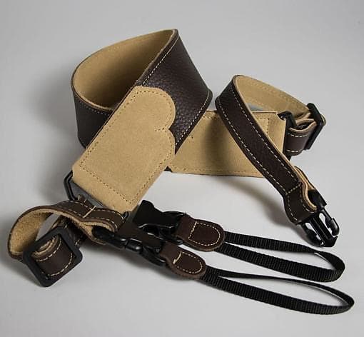 Franklin Straps BJ-CH Glove Leather Banjo Strap w/ Quick Release - Chocolate