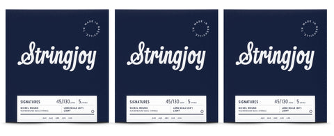 Stringjoy BA45130LS Signatures 5-String Bass Guitar String Set 45-130 (3-Pack)