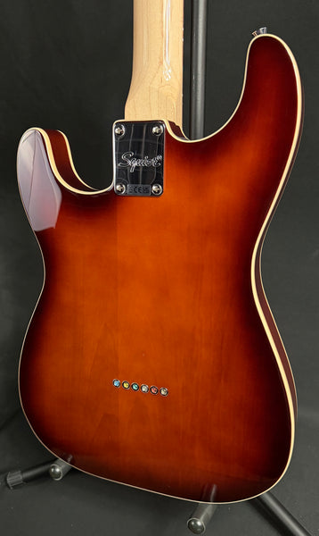 Squier Paranormal Custom Nashville Stratocaster Electric Guitar Chocolate 2-Color Sunburst