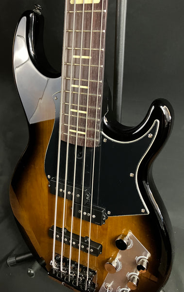 Yamaha BB735A Broad Bass 5-String Bass Guitar Dark Coffee Sunburst w/ Gig Bag (017)